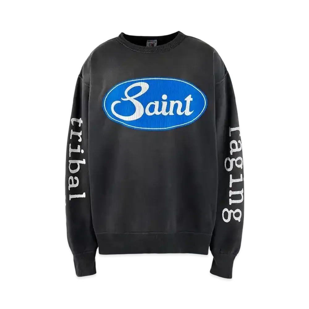 SAINT Mxxxxxx Crewneck Sweat Shirt Trival Wars "Black"