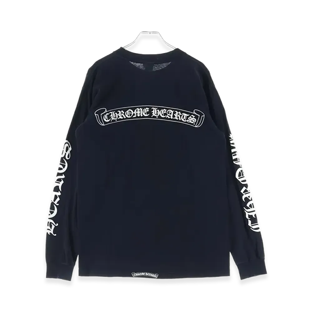 Chrome Hearts Old Arm Logo Scroll Label L/S T-Shirt "Black"
