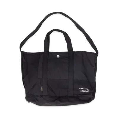 COMME des GARCONS HOMME Cotton Nylon Lip Patchwork 2WAY Tote Bag "Black"