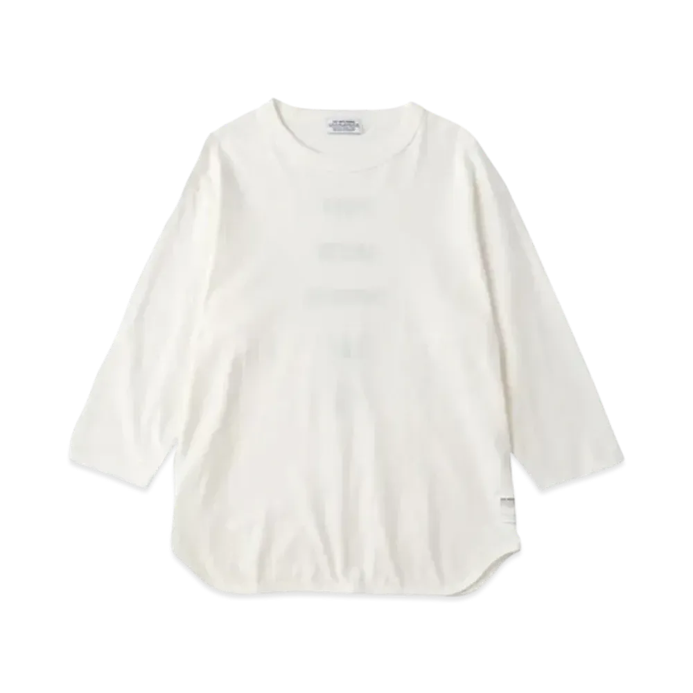 Graphpaper 0552 Pmd Logo 3/4 Sleeve T-Shirt "White"