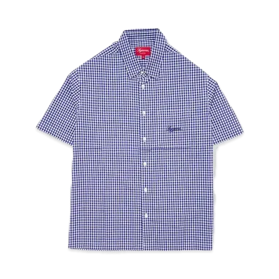 Supreme Gingham S/S Shirt "Blue"