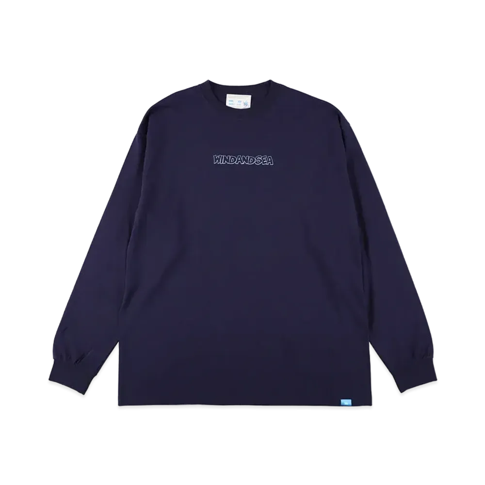 WIND AND SEA x Smurf L/S Tee (Grafitti) "Navy"