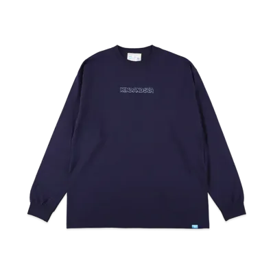 WIND AND SEA x Smurf L/S Tee (Grafitti) "Navy"