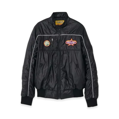 HYSTERIC GLAMOUR Glam Rock Emblem Stand Collar Blouson "Black"