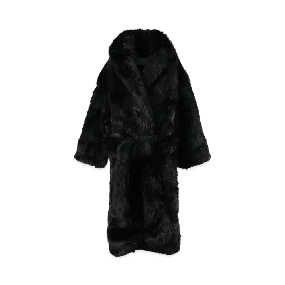 Entire Studios Vast Fur Coat "Black" ES2225