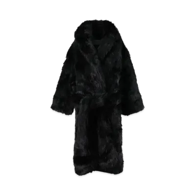 Entire Studios Vast Fur Coat "Black" ES2225