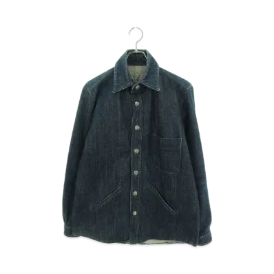 Chrome Hearts Back Cross Patch Fleur Knee Button Denim L/S Shirt "Indigo"