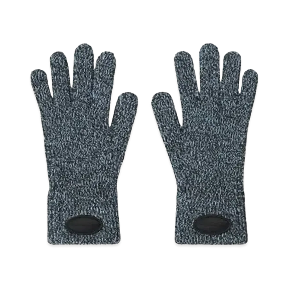 Alexander Wang Dome Logo Stretch Rib Woolen Gloves "Oxford Blue"
