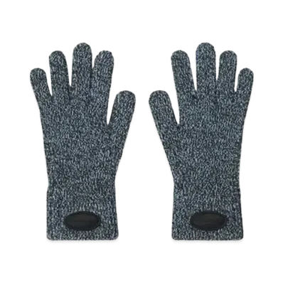 Alexander Wang Dome Logo Stretch Rib Woolen Gloves "Oxford Blue"
