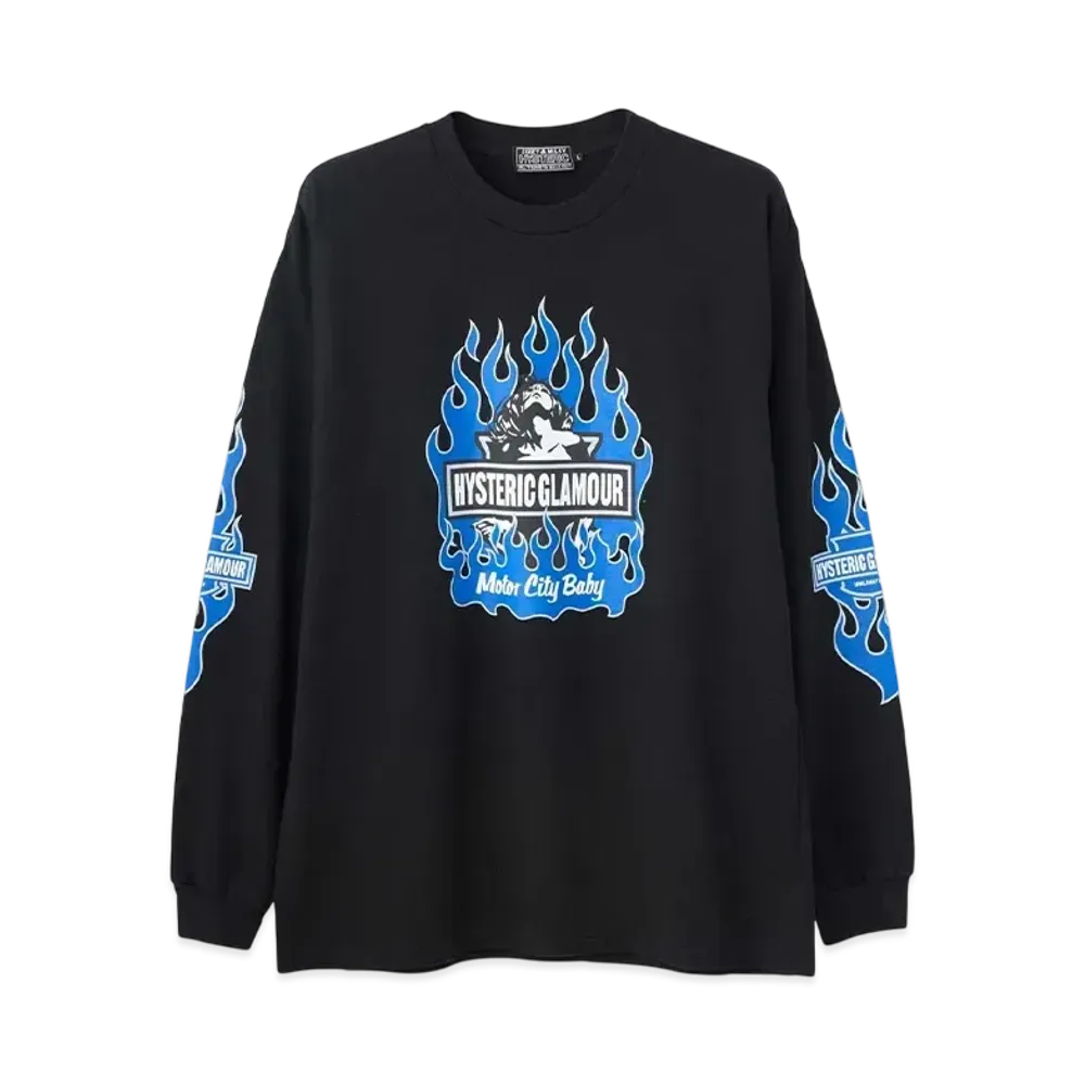 HYSTERIC GLAMOUR Motor City Baby T-Shirt "Black"