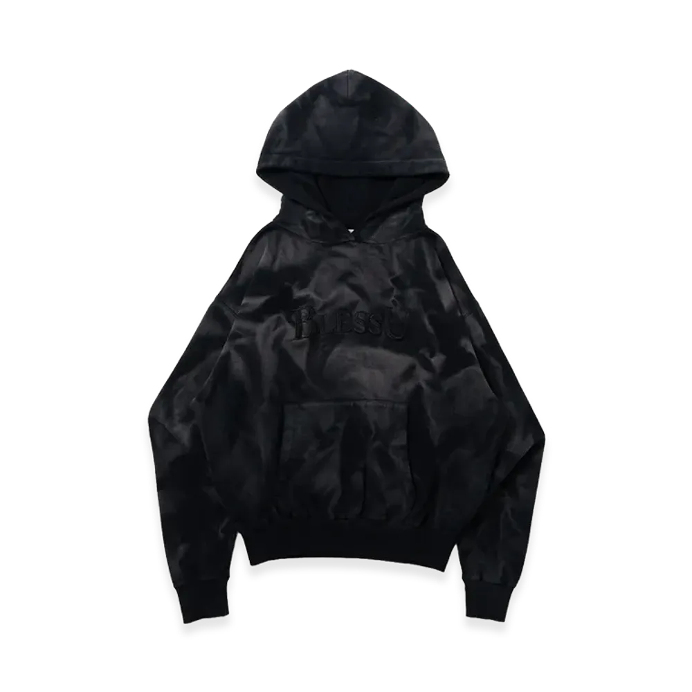 BLESS U Powder Bleach Light Hoodie "Black"