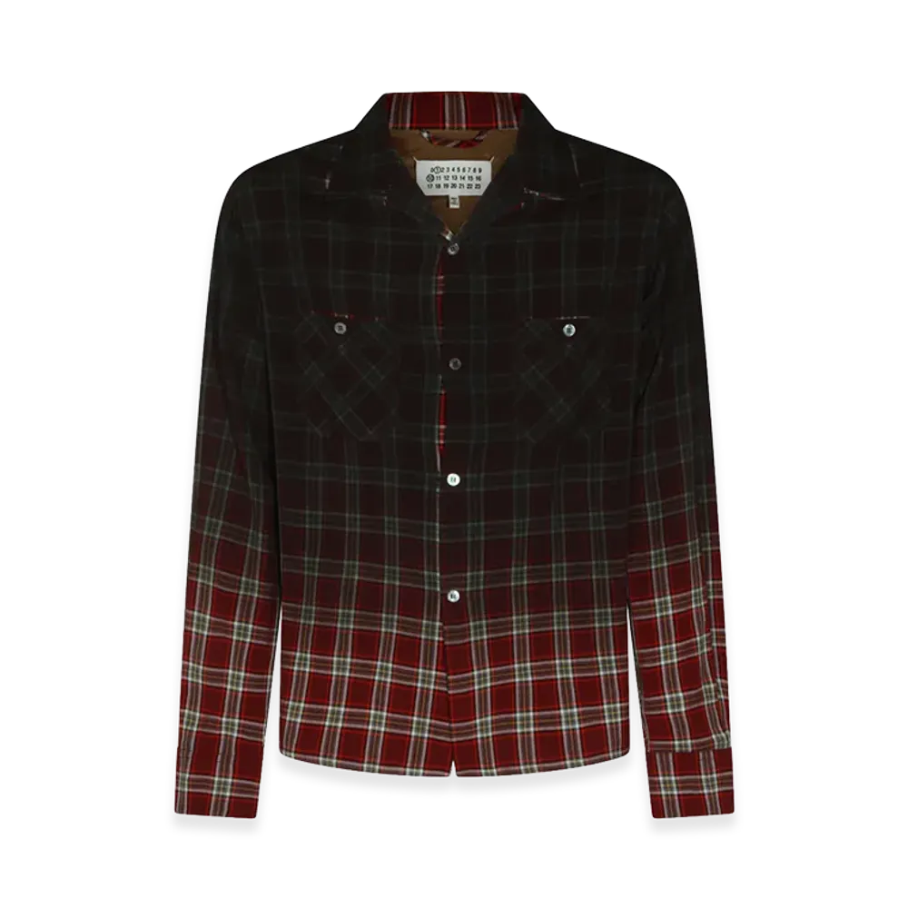 Maison Margiela Check Shirt With Gradient Effect "Gray"