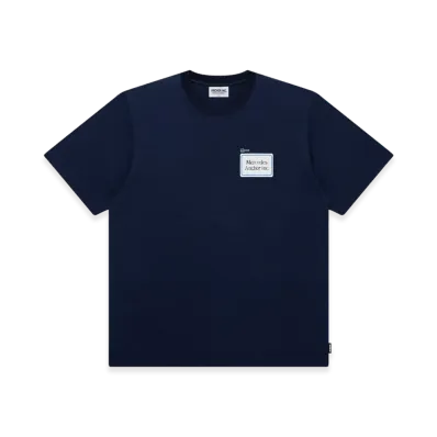 Mercedes Anchor inc. Name Badge Labels Tee "Navy"
