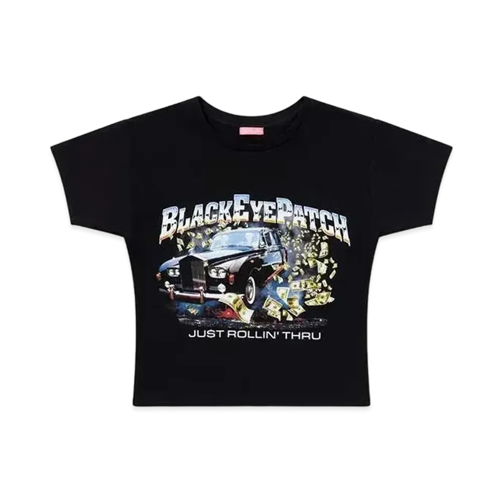 BlackEyePatch Rollin Thru Baby Tee "Black"