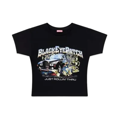 BlackEyePatch Rollin Thru Baby Tee "Black"