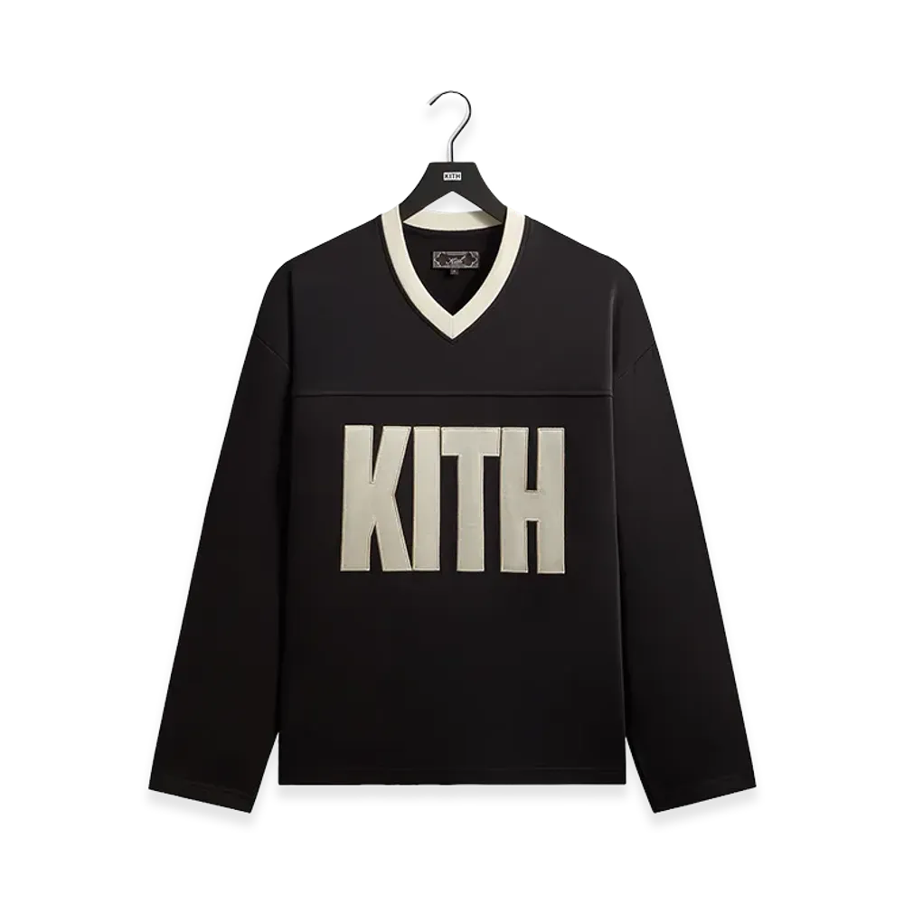 Kith Compact Fleece Long Sleeve Julien Jersey "Black"