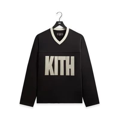 Kith Compact Fleece Long Sleeve Julien Jersey "Black"