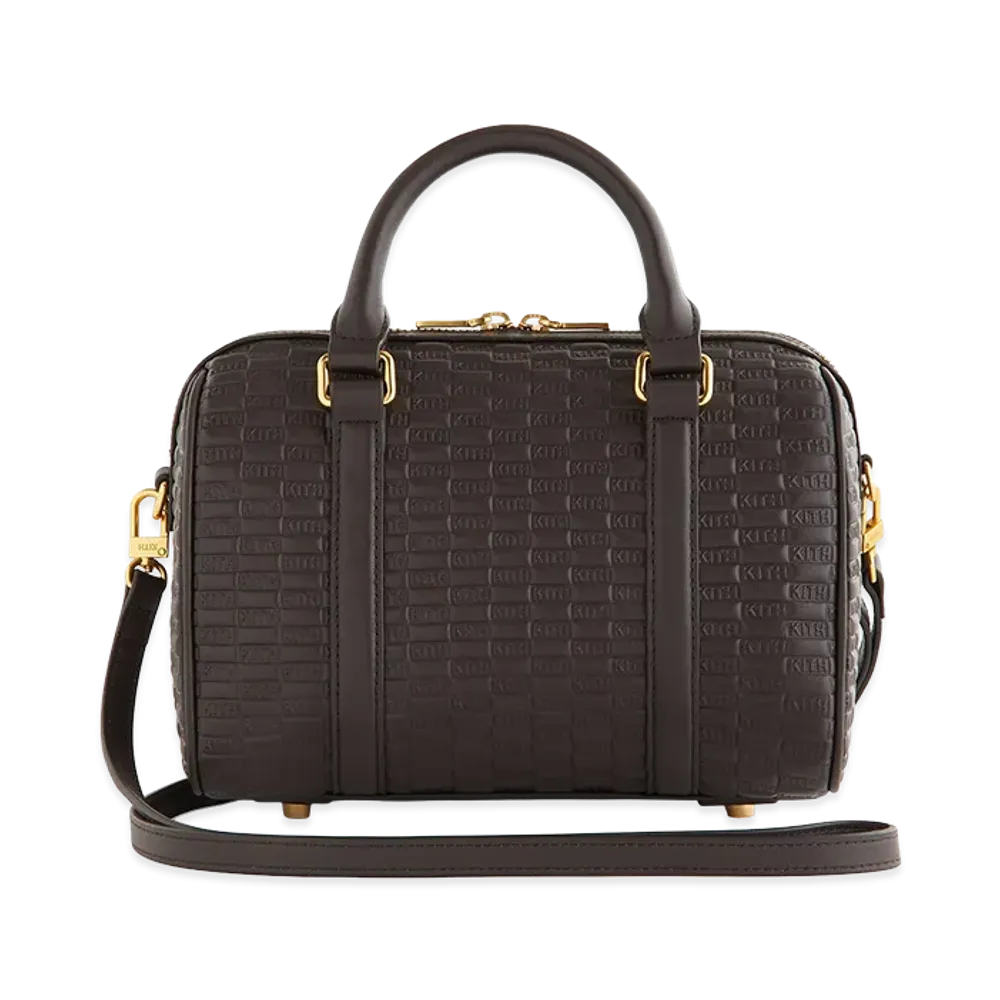 Kith Women's Leather Monogram Smooth Harlowe Bag "Ganache"
