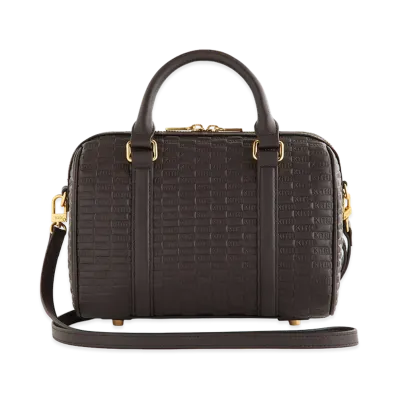 Kith Women's Leather Monogram Smooth Harlowe Bag "Ganache"