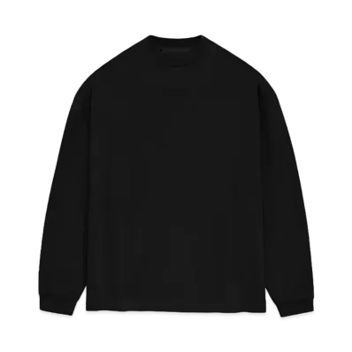 FEAR OF GOD ESSENTIALS LS Tee "Jet Black"