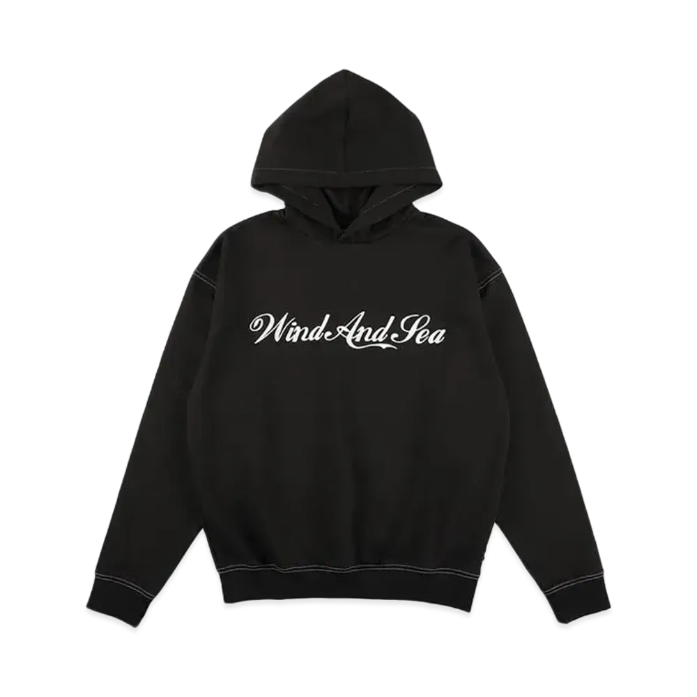 WIND AND SEA Stitch Logo Hooded Sweatshirt "Black"