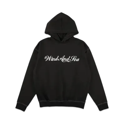 WIND AND SEA Stitch Logo Hooded Sweatshirt "Black"