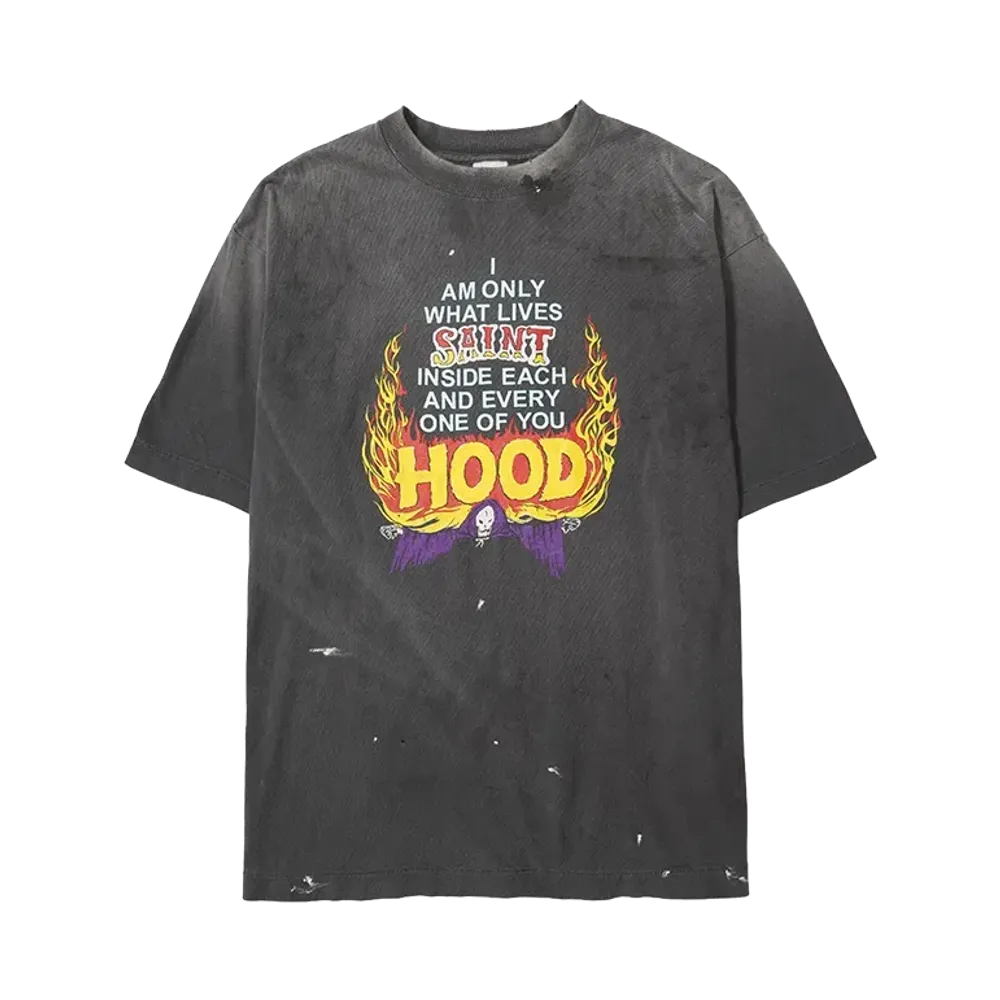 SAINT Mxxxxxx x NEIGHBORHOOD SS Tee STHD.HOOD "Black"