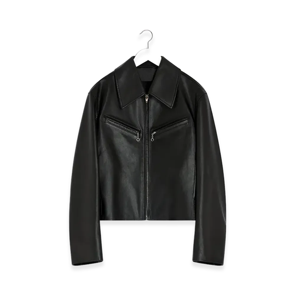 LEMAIRE Women's Boxy Leather Blouson "Moka"