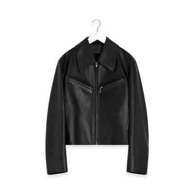 LEMAIRE Women's Boxy Leather Blouson "Moka"
