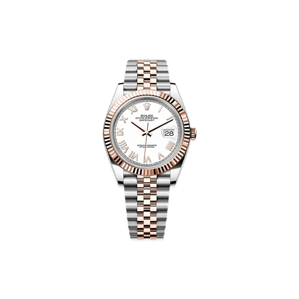 ROLEX Datejust 41 Oystersteel & Everose Gold "White"