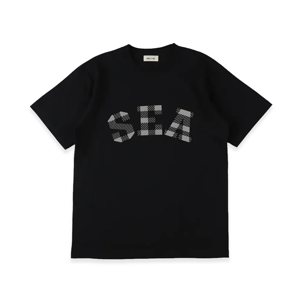 WIND AND SEA Plaid Logo S/S Tee "Black"