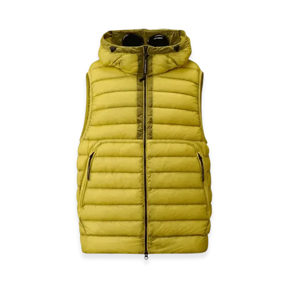 C.P. Company D.D. Shell Goggle Down Gilet "Green Sheen Yellow"