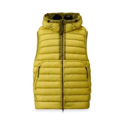 C.P. Company D.D. Shell Goggle Down Gilet "Green Sheen Yellow"
