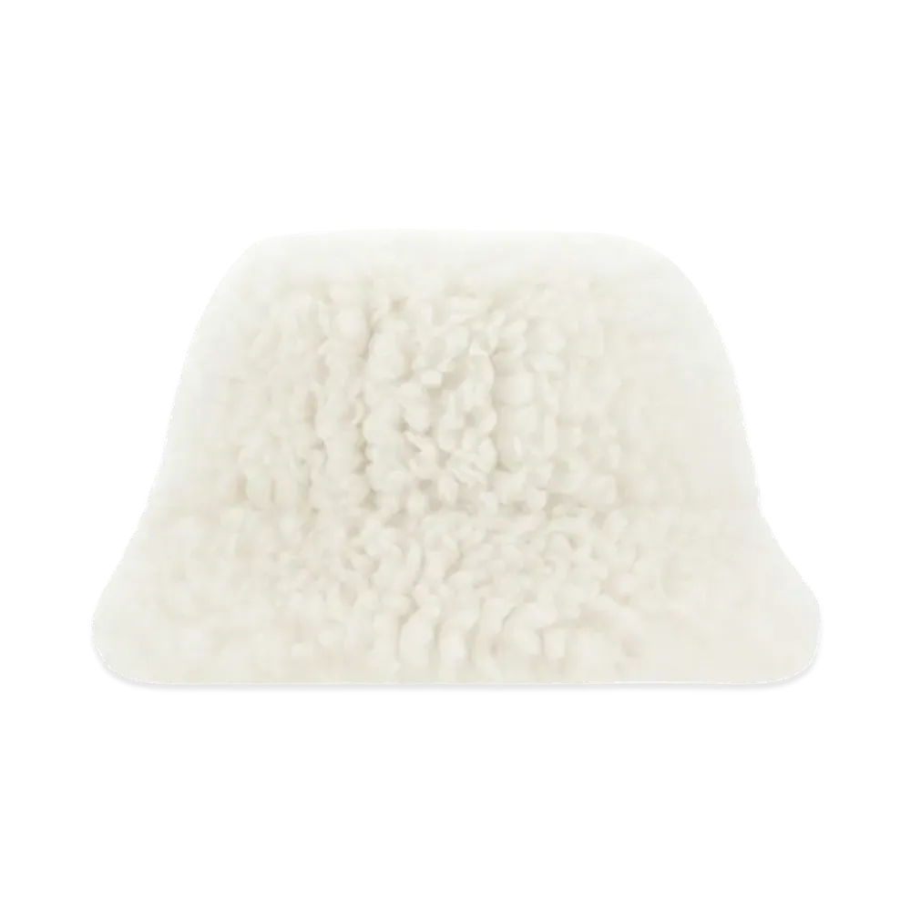 PRADA Women's Eco Shearling Hat "White"