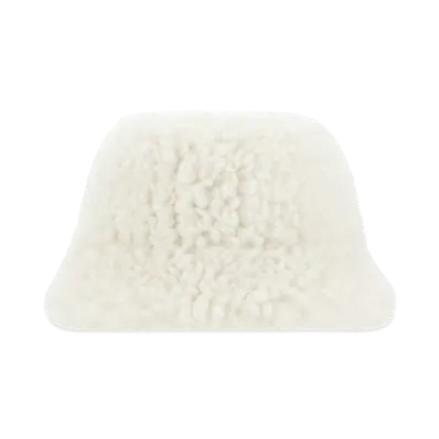PRADA Women's Eco Shearling Hat "White"