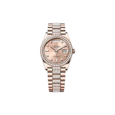 ROLEX Day-Date 36mm Everose Gold Diamond 128345RBR "Rose-colour"