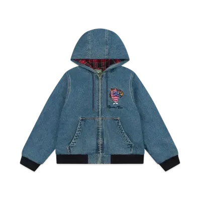 DENIM TEARS Firecracker Workwear Jacket "Light Indigo"