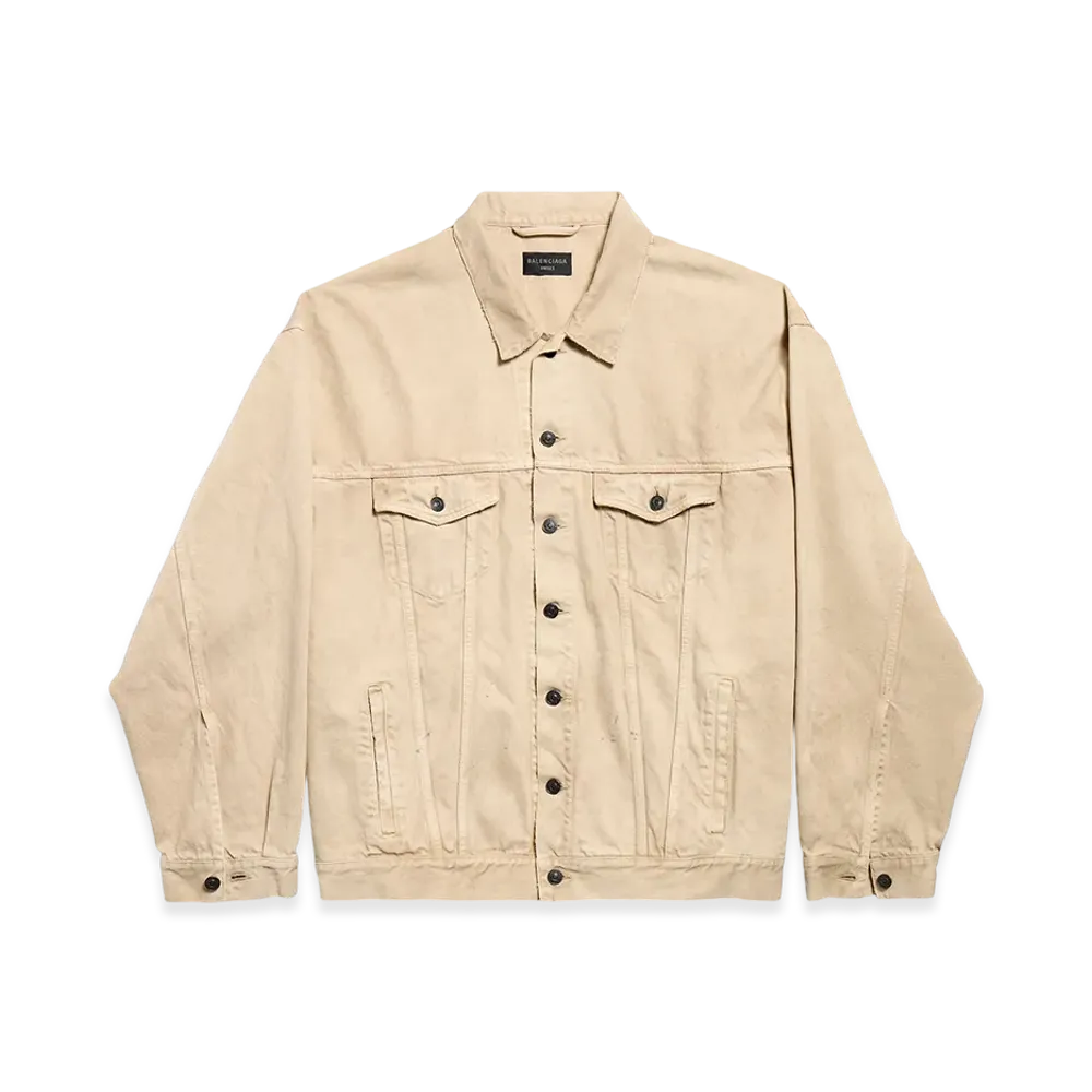 BALENCIAGA Oversize Denim Jacket "Beige"