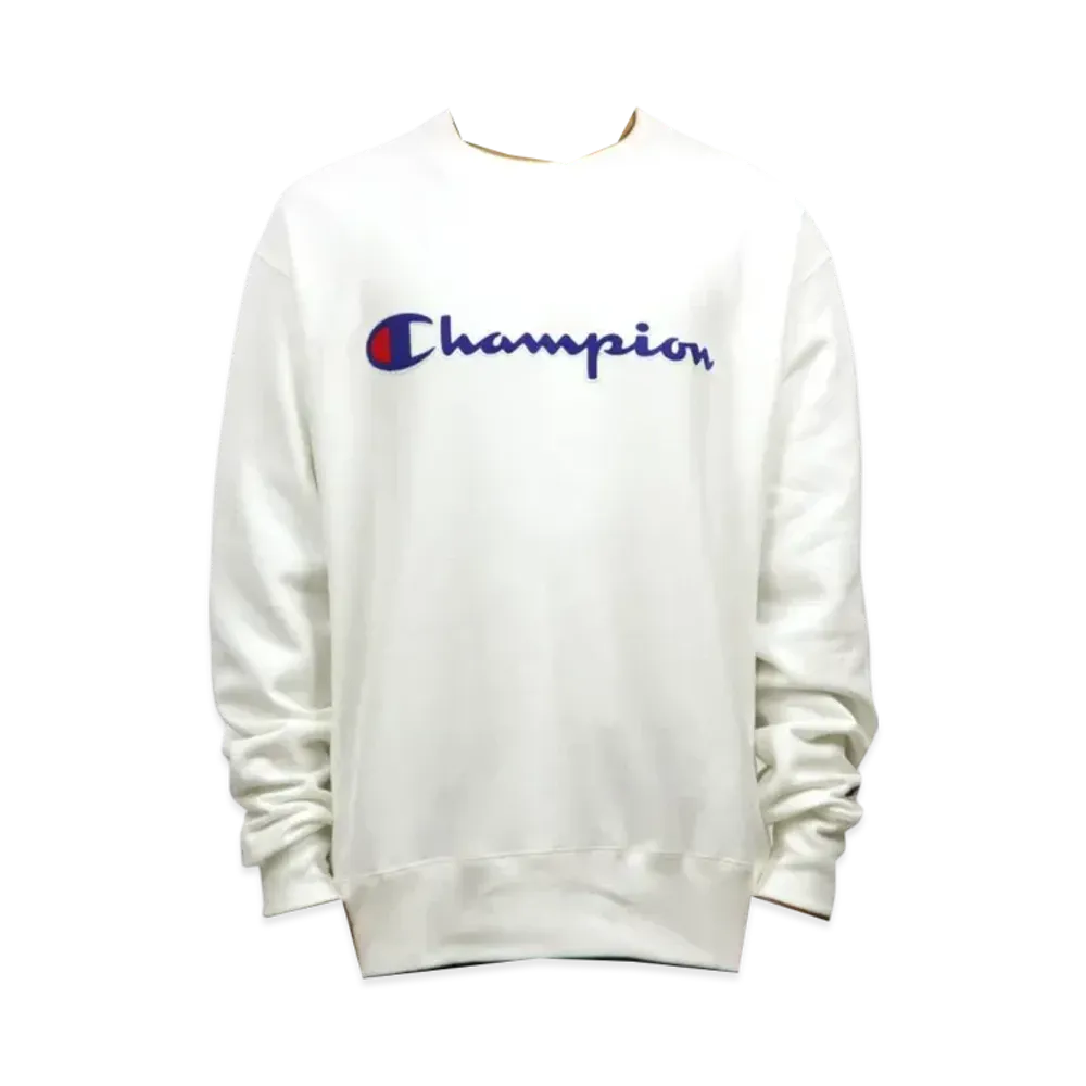 Champion Reverse Weave Heavyweight 12Oz Graphic Crew Sweat "White"