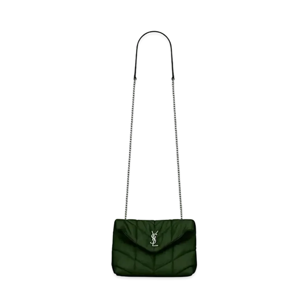 Saint Laurent Puffer Mini Bag In Quilted Lambskin "Black"