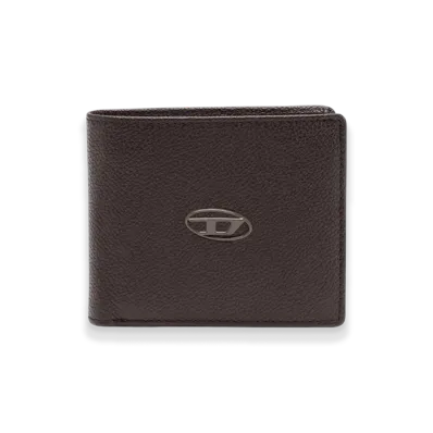 Diesel Bi Fold Coin S Cow Leather Bifold Wallet "Dark Brown"