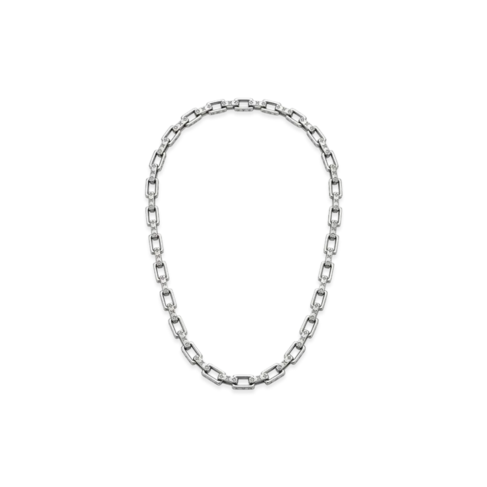 Louis Vuitton Mini Monogram Chain Collier "Silver"