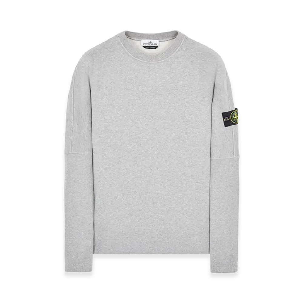 Stone Island 62020 Brushed Cotton Fleece Garment Dyed Sweatshirt - 22FW "Melange Grey"