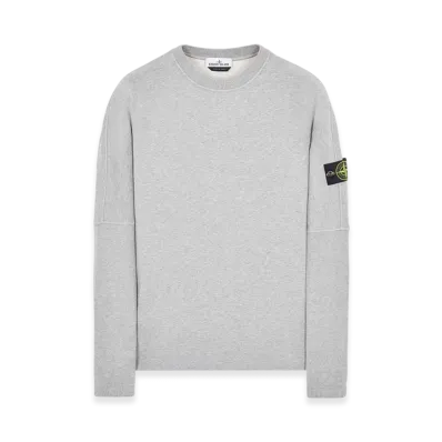 Stone Island 62020 Brushed Cotton Fleece Garment Dyed Sweatshirt - 22FW "Melange Grey"