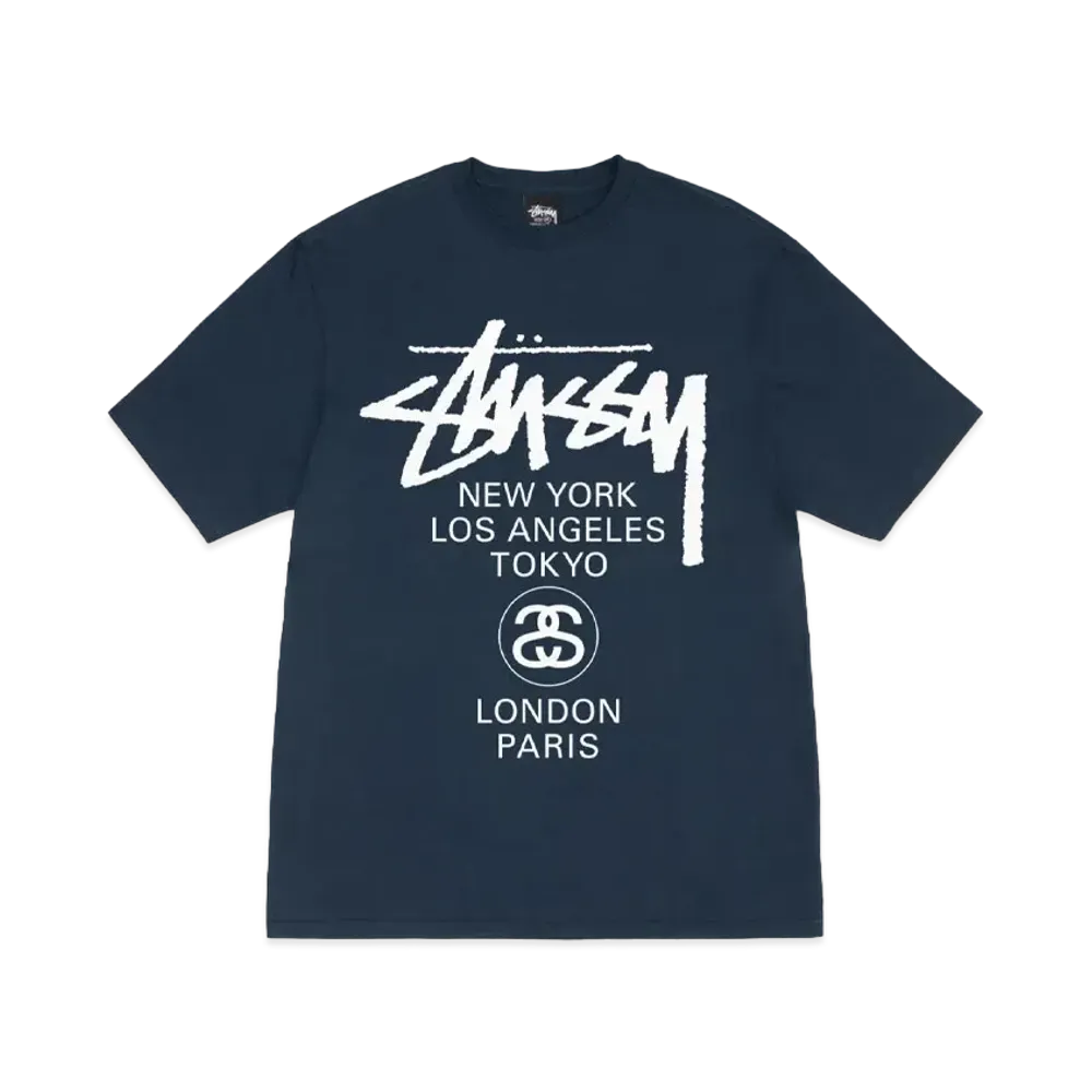 Stussy World Tour Tee "Navy" (24SS)