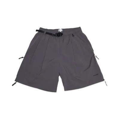 ALOUND Twotuck Belted Ventilation Nylon Shorts "Charcoal"