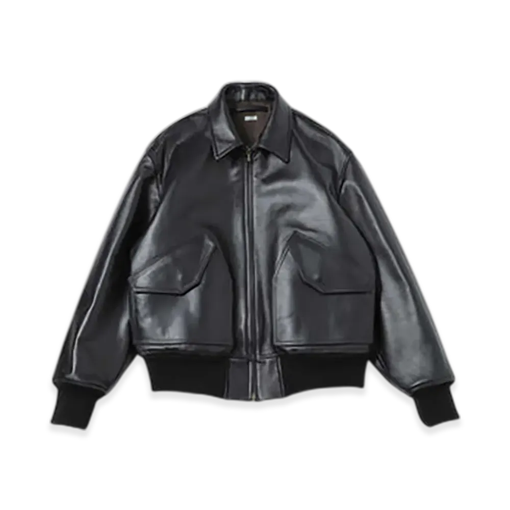 A.PRESSE Leather CWU-45 Flight Jacket "Black"