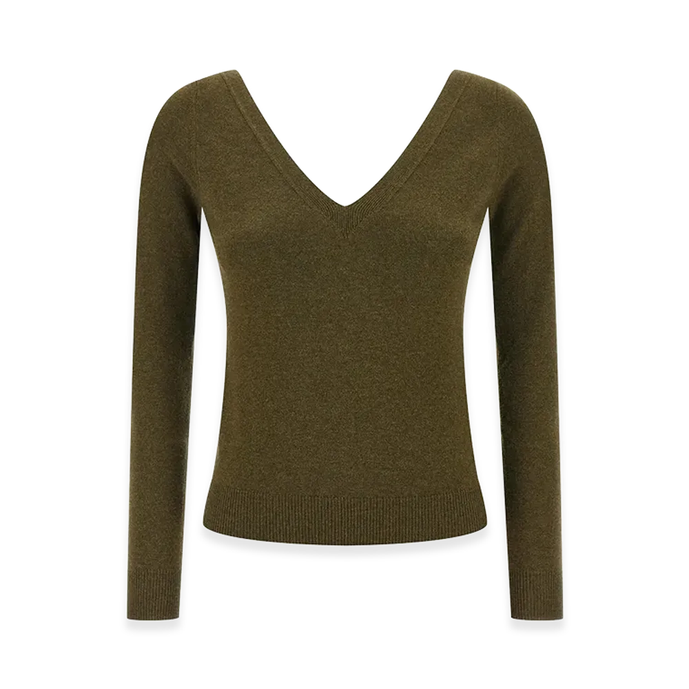 Saint Laurent Women's Cashmere Sweater "Green"