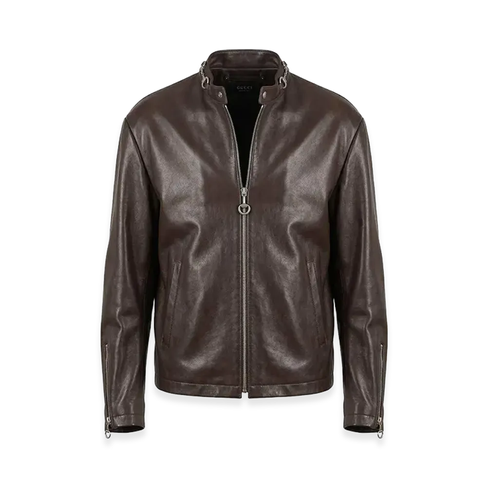 GUCCI Bull Leather Jacket "Brown"