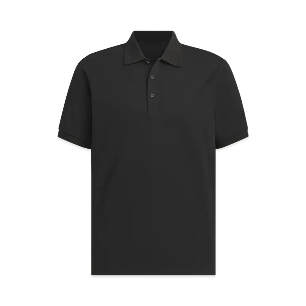 adidas Premium Regular Fit Pique Polo Shirt "Black/Silver Metallic"